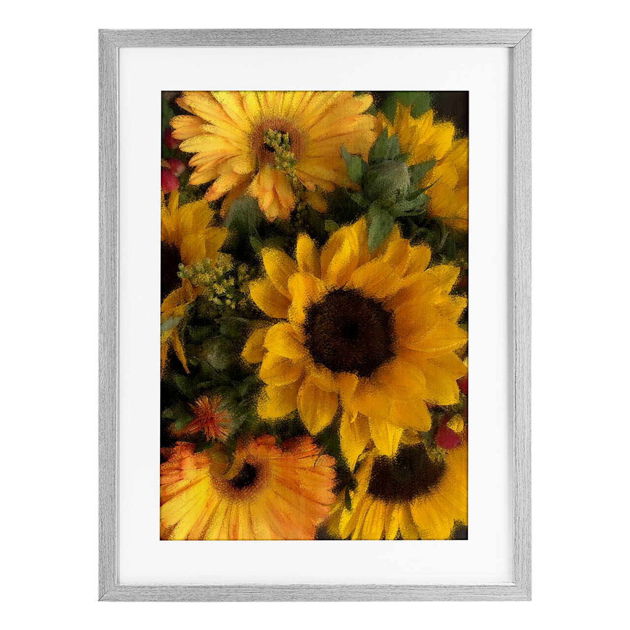Stupell Industries Bunches of Garden Sunflowers Framed Print Under Glass, design by Kim Allen